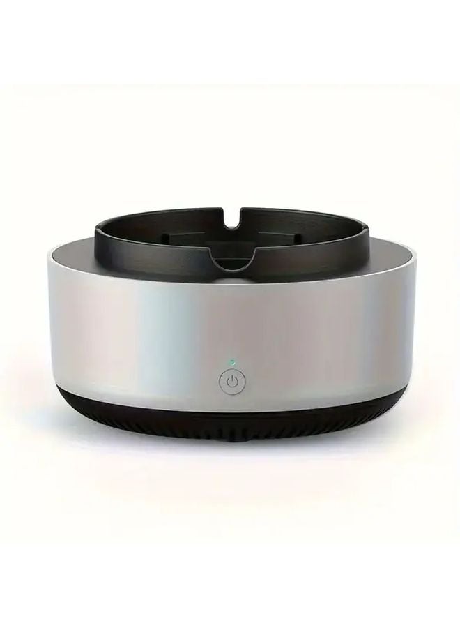 Gray Portable Smoke Free Air Purifier Ashtray With Smart Wind Circulation System For Indoor Outdoor Car Use - Image 3